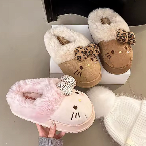 FLUFFIN Hello Kitty - pantoufles à fourrure.